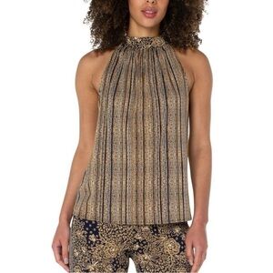 Liverpool Jeans Company Gold Halter Blouse